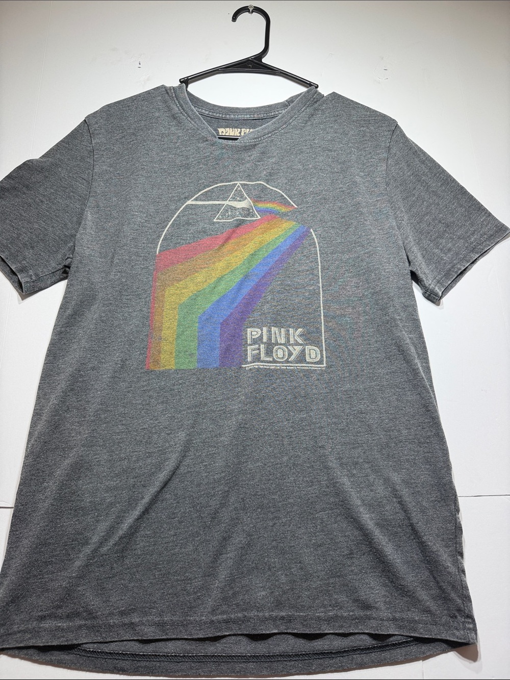 Lucky Brand Gray Pink Floyd Prism Graphic Tee